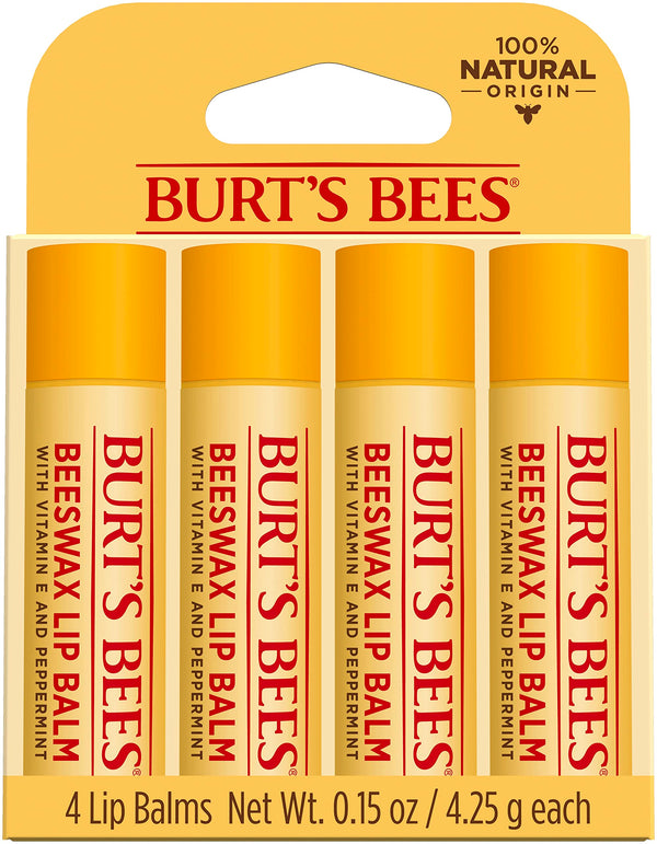 Burt's Bees Beeswax Lip Balm Pack, 0.15 oz / 4.25