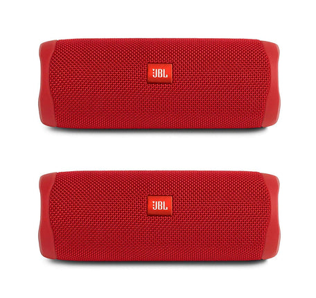 JBL Flip 5 Bundle, Red (Pack of 2)