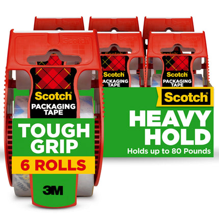 Scotch Tough Grip Moving Packaging Tape with Dispe