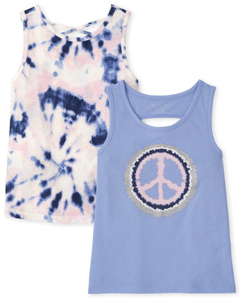 The Children's Place Girls' Sleeveless Graphic Tan