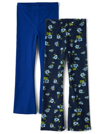The Children's Place Girls' Flare Leggings, Blue F