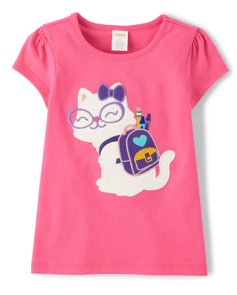 Gymboree Girls' and Toddler Embroidered Graphic Sh