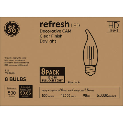 GE Lighting Refresh LED Light Bulbs, 60 Watt Eqv,