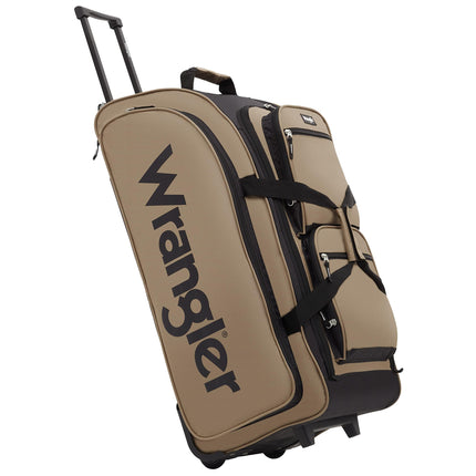 Wrangler Wesley Rolling Duffel Bag, Tannin, Large