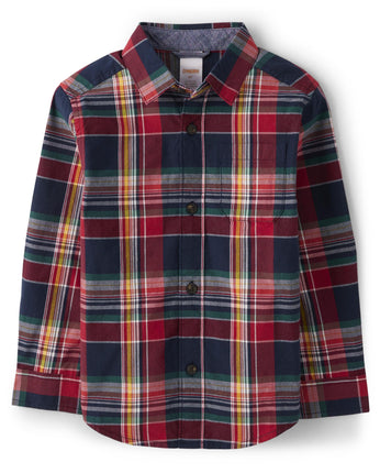 Gymboree,and Toddler Long Sleeve Plaid Button Up S