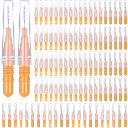 BBTO 100 Pcs Braces Dental Brush Flosser for Clean