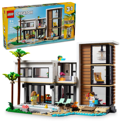 LEGO Creator 3 in 1 Modern House Toy to 3-Story Ci