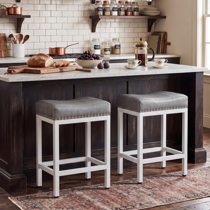 DUMOS Bar Stools Set of 2, 24 inch Counter Height