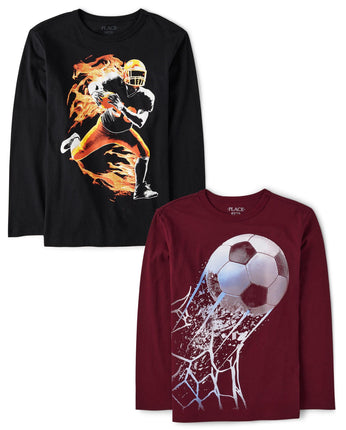 The Children's Place Boys' Sports Long Sleeve Grap