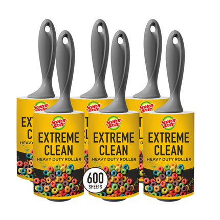 Scotch-Brite Extreme Clean Lint Roller, 6 Lint Rol