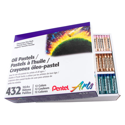 Pentel Arts Oil Pastels - 432 Piece Classroom Size