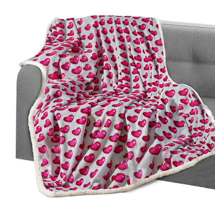 Elegant Comfort Throw Blanket, Reversible Sherpa F
