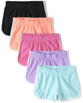 The Children's Place Girls' Dophin Shorts 4 Pack,