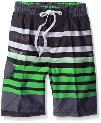 Kanu Surf Little Boys Reflection Swim Trunks, Blac