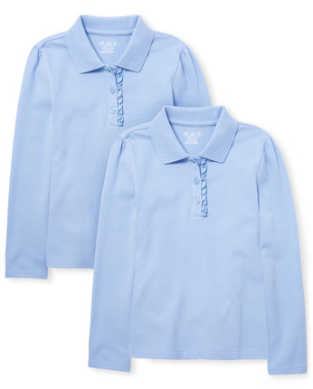 The Children's Place Girls' Uniform Long Sleeve Ru