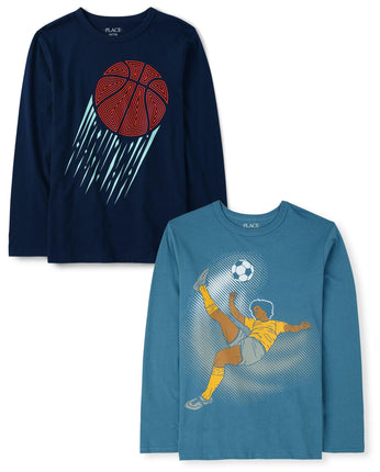 The Children's Place Boys' Sports Long Sleeve Grap