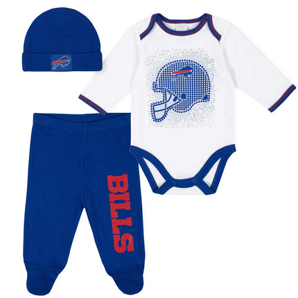 NFL Buffalo Bills 3 Pack Bodysuit Footed Pant and