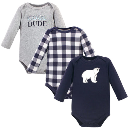 Hudson Baby Baby Boys Cotton Long-sleeve Bodysuits