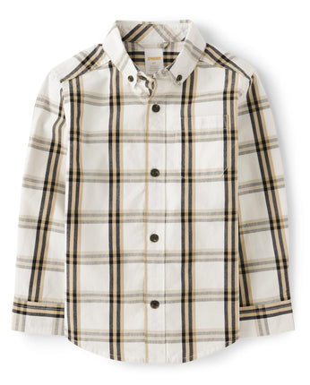 Gymboree,and Toddler Long Sleeve Plaid Button Up S