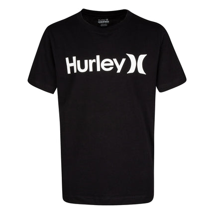 Hurley Boys' Big One and Only Logo T-Shirt, Black,