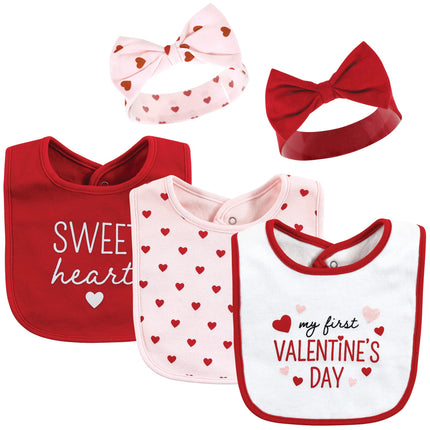 Hudson Baby Unisex Baby Cotton Bib and Headband or
