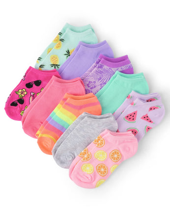 The Children's Place Girls' Low Ankle Socks, Tropi