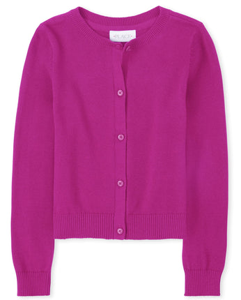 The Children's Place Girls' Uniform Cardigan, Auro