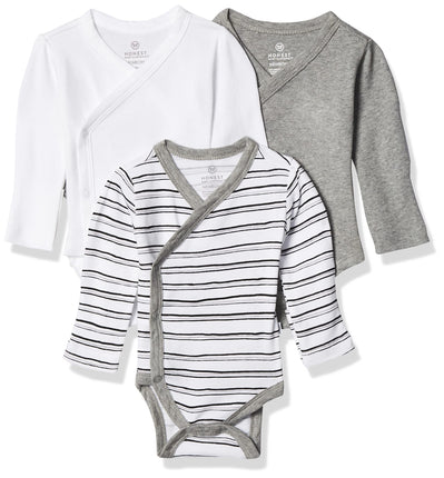 HonestBaby Baby 3-Pack Organic Cotton Long Sleeve