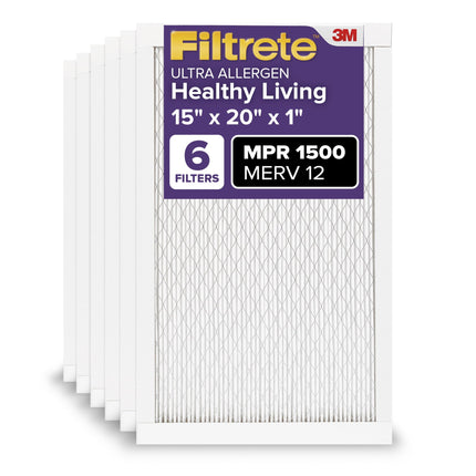 Filtrete 15x20x1 Air Filter, MPR 1500, MERV 12, He