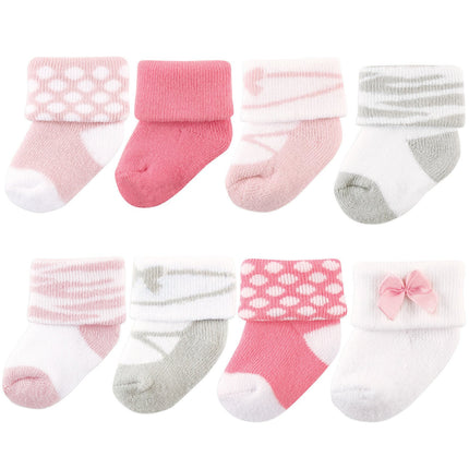 Luvable Friends Baby Boys' 8 Pack Newborn Socks, B