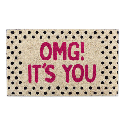 DII Natural Coir Doormat, Fun Greeting Mat, OMG! I