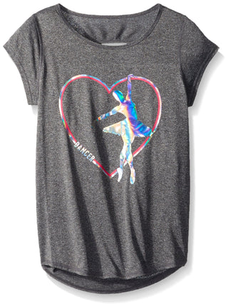 The Children's Place Big Girls Sport Tee, Black, X