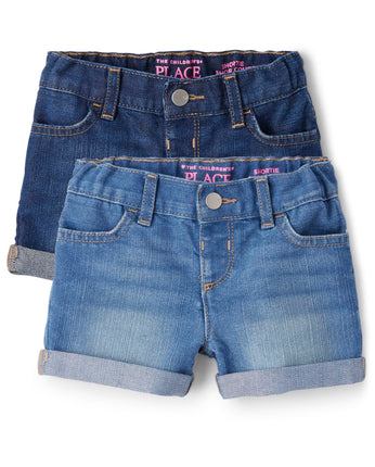 The Children's Place Baby Toddler Girls Denim Shor
