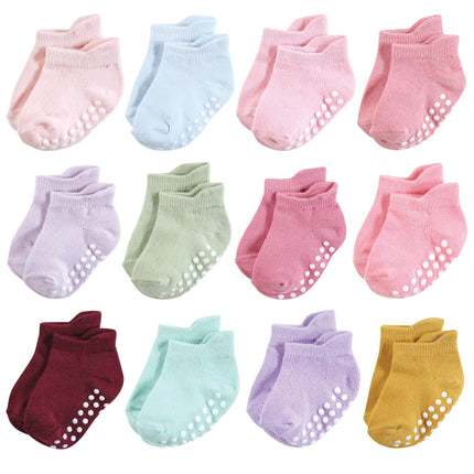 Hudson Baby Unisex Baby Non-Skid No-Show Socks, Mu