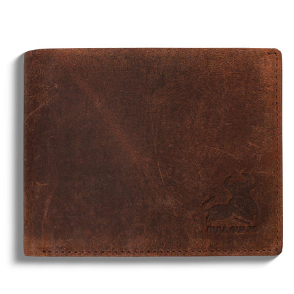 RFID Bifold Leather Wallet For Men with Flip Up ID
