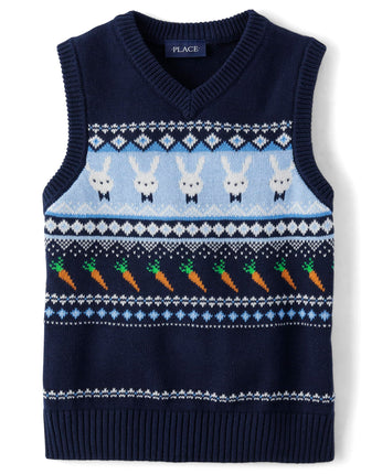 The Children's Place Boys' Sweater Vest, Easter Bu