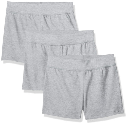 Hanes Little Girls' Jersey Short (Pack of 3), Ligh