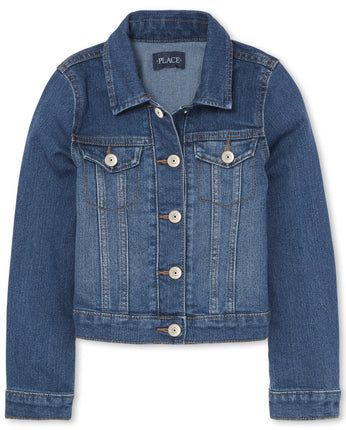 The Children's Place Girls' Denim Jacket, Azure Wa