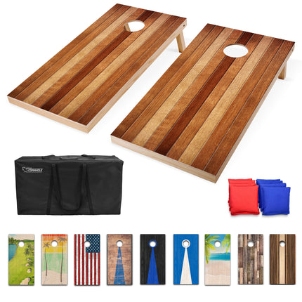 GoSports 4 x 2 ft Regulation Size Wood Cornhole Bo