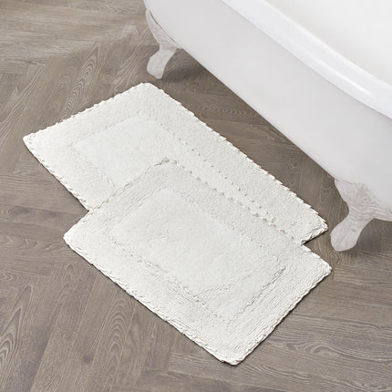 Laura Ashley Ruffle Cotton 2-Piece Bath Rug Set, W