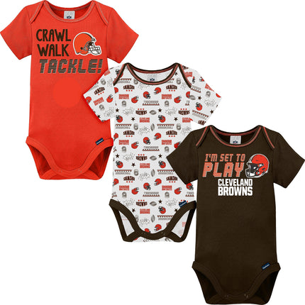 NFL Cleveland Browns Boys 20183 Pack Short Sleeve