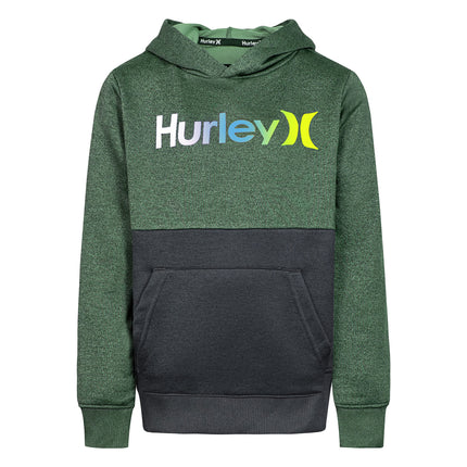 Hurley Boys' Solar Pullover Hoodie, Green Heather,
