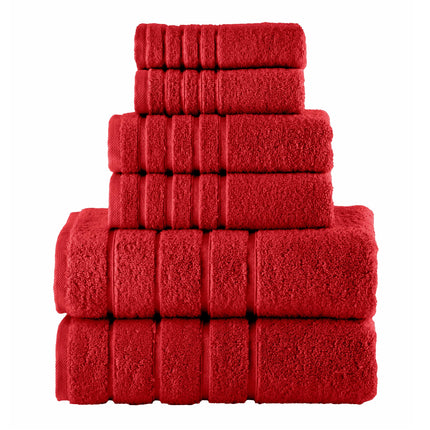 Elegant Comfort 6 Piece 4 Line Stripe Viscose Bath