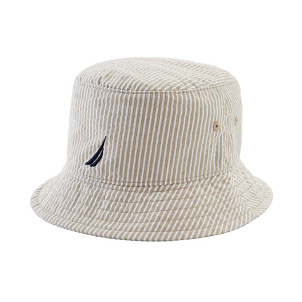 Nautica Men's Seersucker Bucket Hat, Twill Chino,