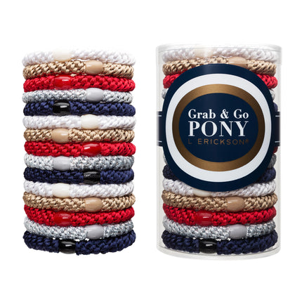 L. Erickson Grab & Go Ponytail Holders, Anchor, Se