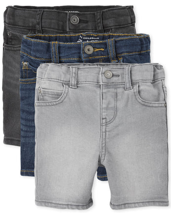 The Children's Place Boys Denim Shorts, Stretch Li