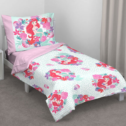Disney Ariel Sea Garden 4 Piece Toddler Bed Set -