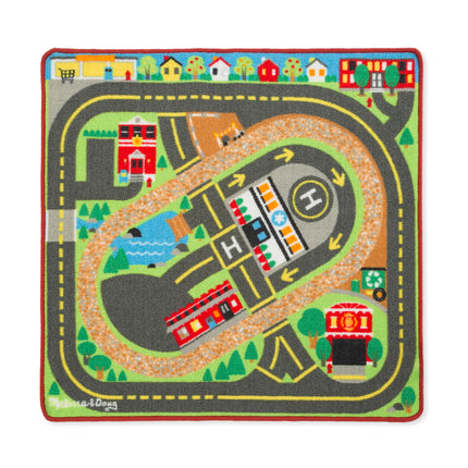 Melissa & Doug Deluxe Multi Vehicle Activity Rug (