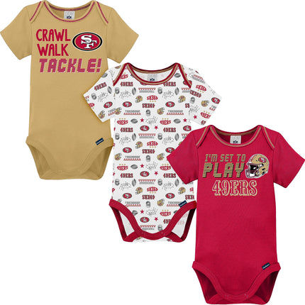 NFL San Francisco 49Ers 3 Pack Short Sleeve Bodysu