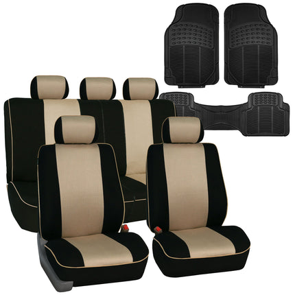 FH Group Automotive Seat Covers Edgy Piping Seat C
